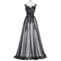 Grace Karin 2016 nuevo elegante sin mangas Soft Tulle gris oscuro vestido de baile último libre vestido de baile de fin de curso GK000061-1